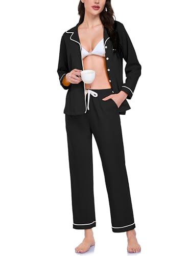 EA'S SECRET Cotton Pajamas for Women Set Soft Long Sleeve